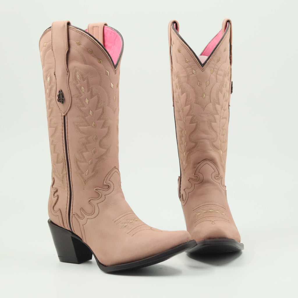 BOTA VAQUERA PARA DAMA DE PIEL MODELO BARBIE GLAM
