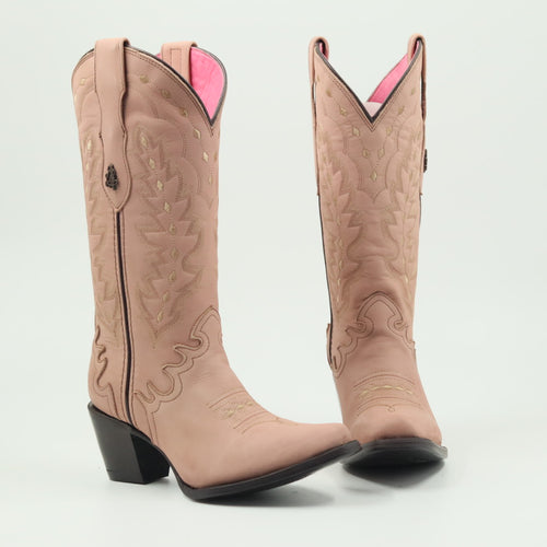 BOTA VAQUERA PARA DAMA DE PIEL MODELO BARBIE GLAM