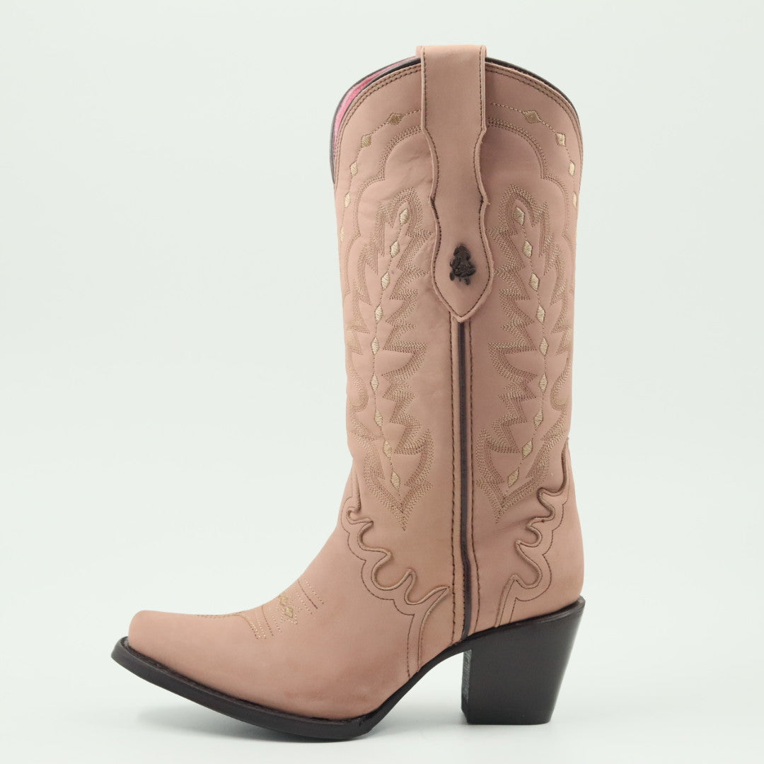 BOTA VAQUERA PARA DAMA DE PIEL MODELO BARBIE GLAM