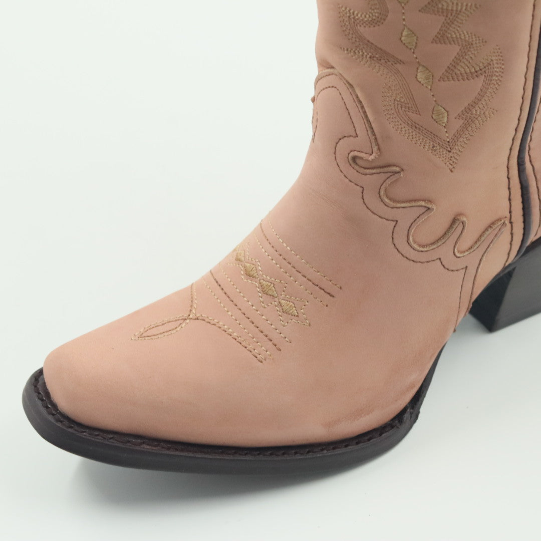 BOTA VAQUERA PARA DAMA DE PIEL MODELO BARBIE GLAM