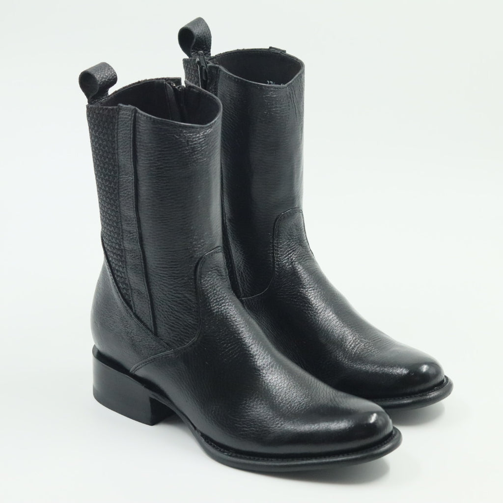 BOTA VENADO OVAL PARA CABALLERO NEGRO
