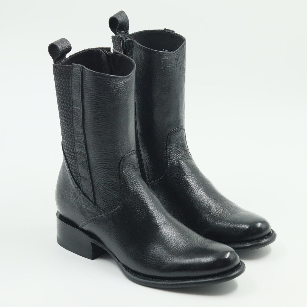 BOTA VENADO OVAL PARA CABALLERO NEGRO