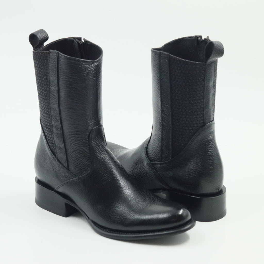 BOTA VENADO OVAL PARA CABALLERO NEGRO