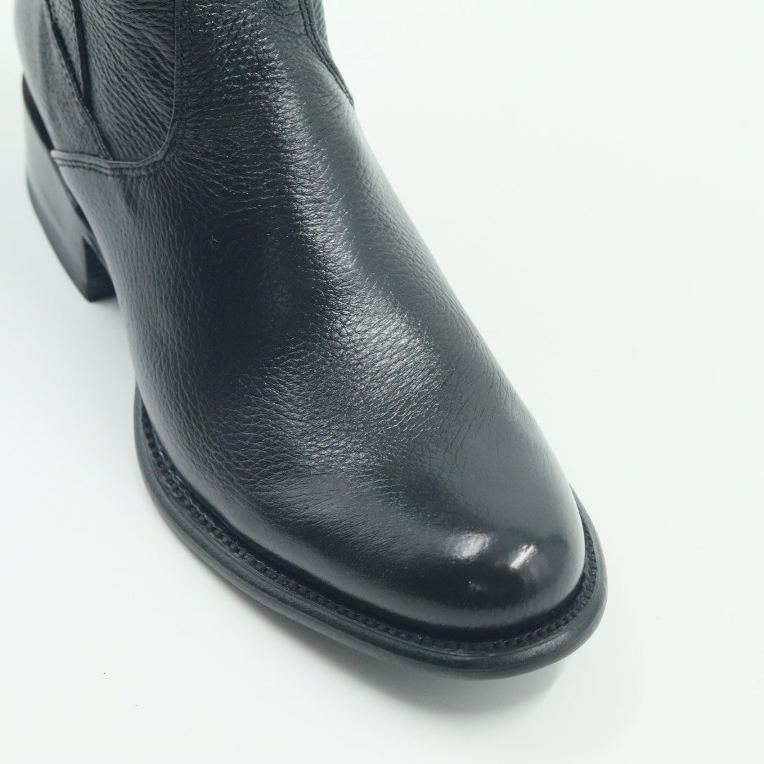 BOTA VENADO OVAL PARA CABALLERO NEGRO