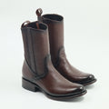 BOTA VENADO OVAL PARA CABALERO TABACO