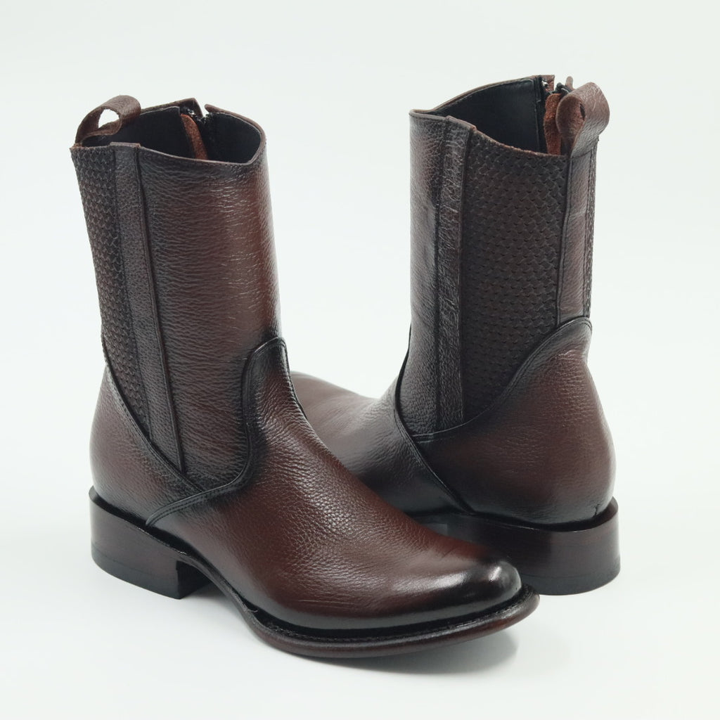 BOTA VENADO OVAL PARA CABALERO TABACO