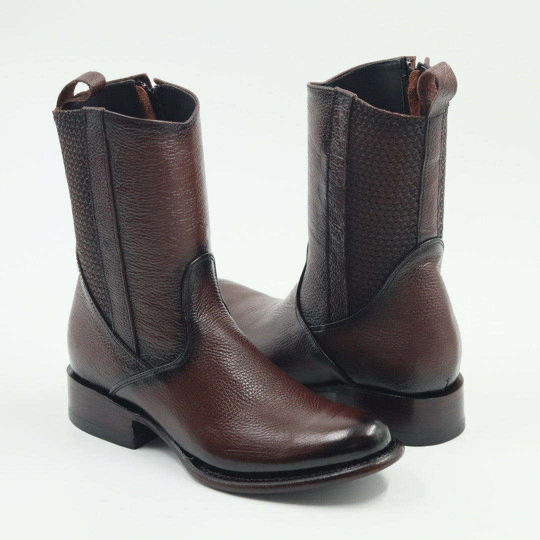BOTA VENADO OVAL PARA CABALERO TABACO