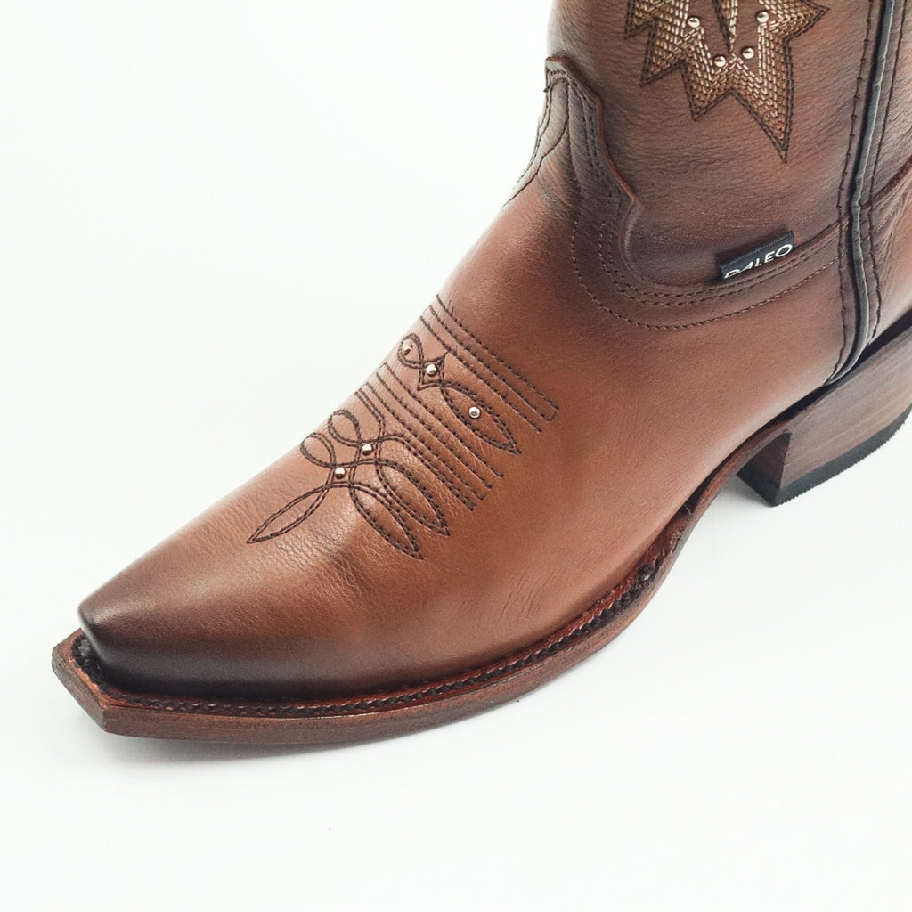 BOTA VAQUERA PARA DAMA DE PIEL VENADO MODELO PALMERA