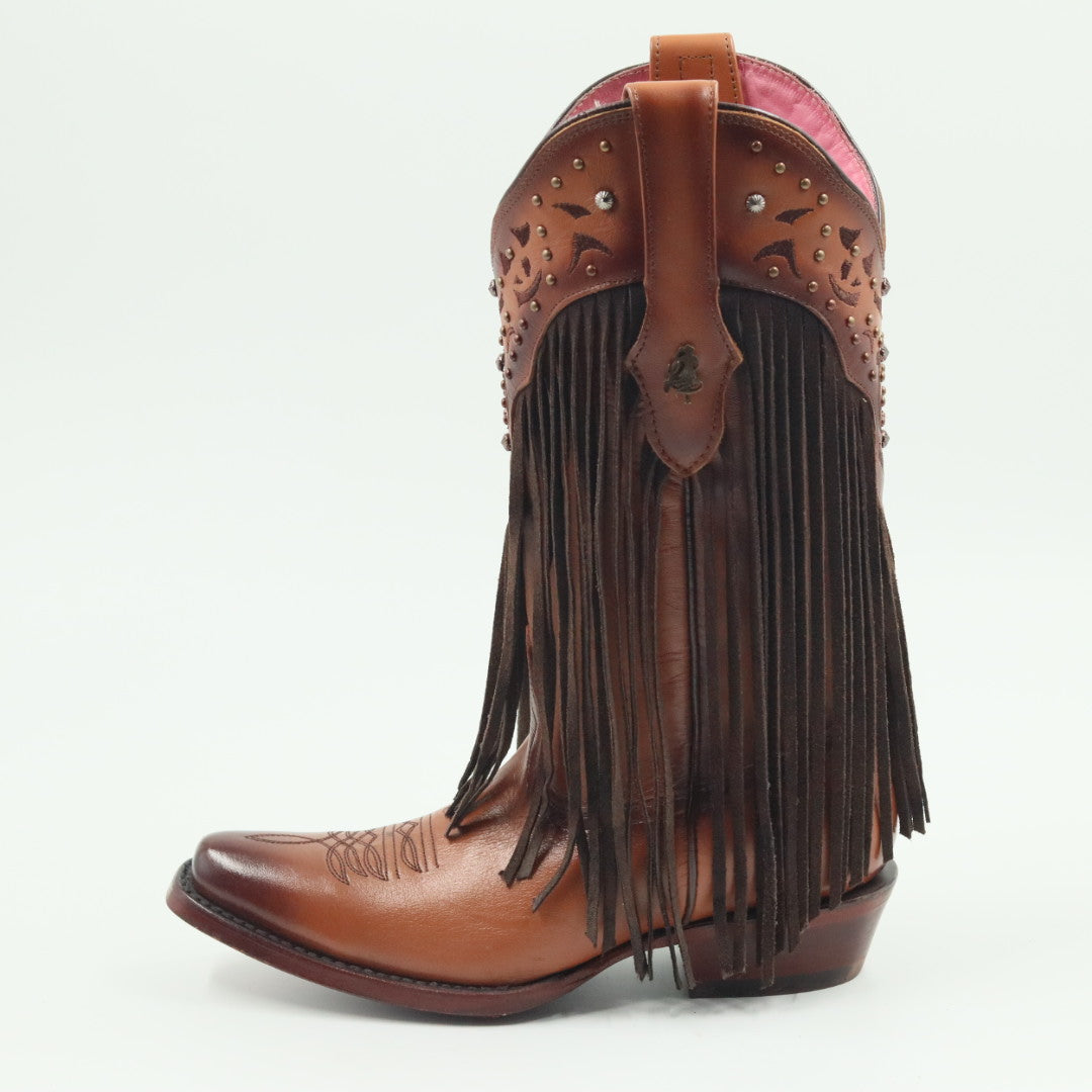 BOTA VAQUERA PARA DAMA DE PIEL MODELO FORAJIDA