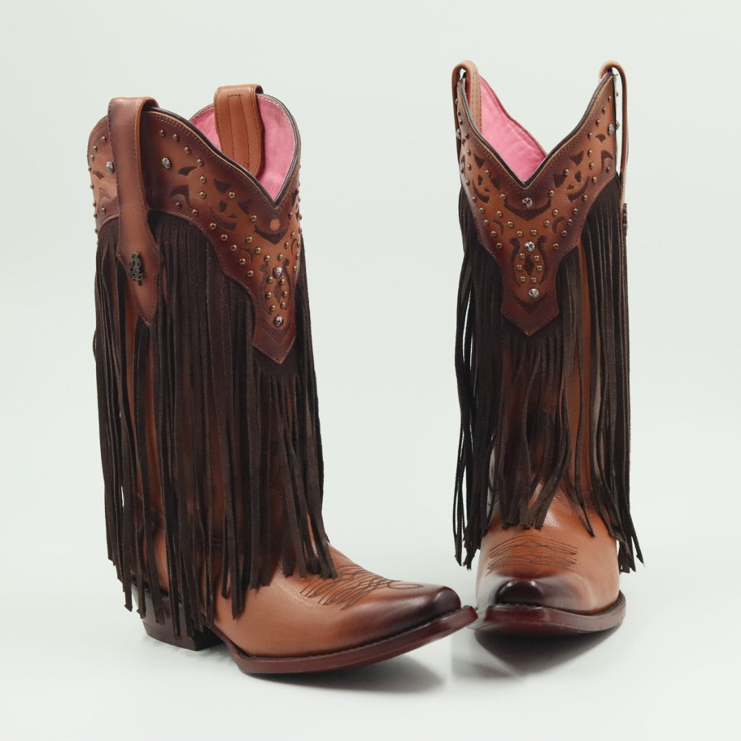 BOTA VAQUERA PARA DAMA DE PIEL MODELO FORAJIDA