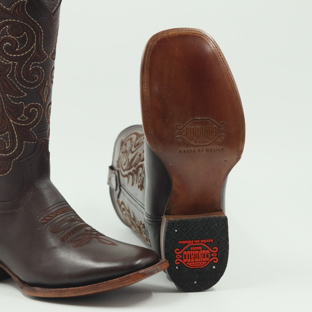 BOTA VAQUERA PARA DAMA DE PIEL MODELO GABY