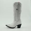 BOTA VAQUERA PARA DAMA DE PIEL MODELO LIBERTY BLANCO