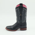 BOTA VAQUERA PARA DAMA DE PIEL MODELO LIBERTY VAQUERA NEGRO