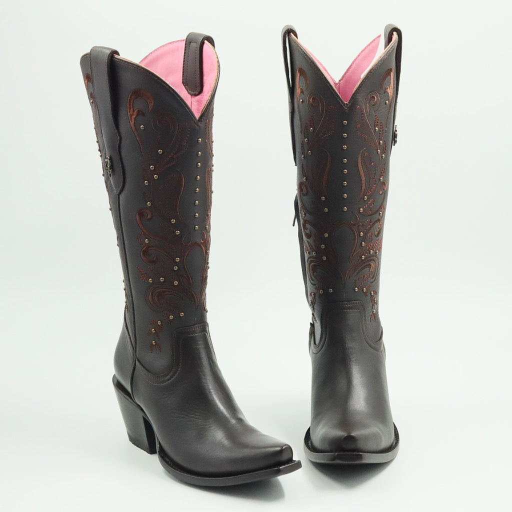 BOTA VAQUERA PARA DAMA DE PIEL MODELO OPERA