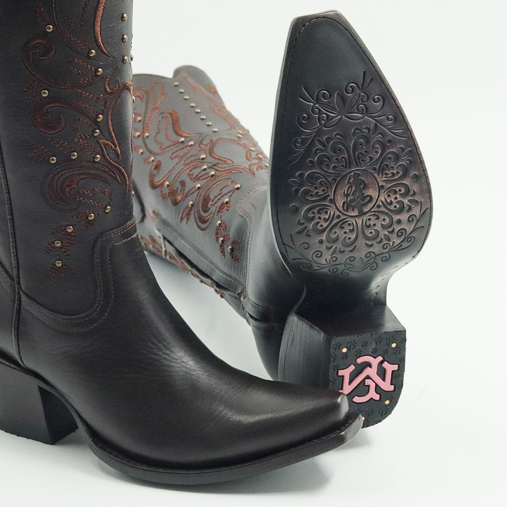 BOTA VAQUERA PARA DAMA DE PIEL MODELO OPERA