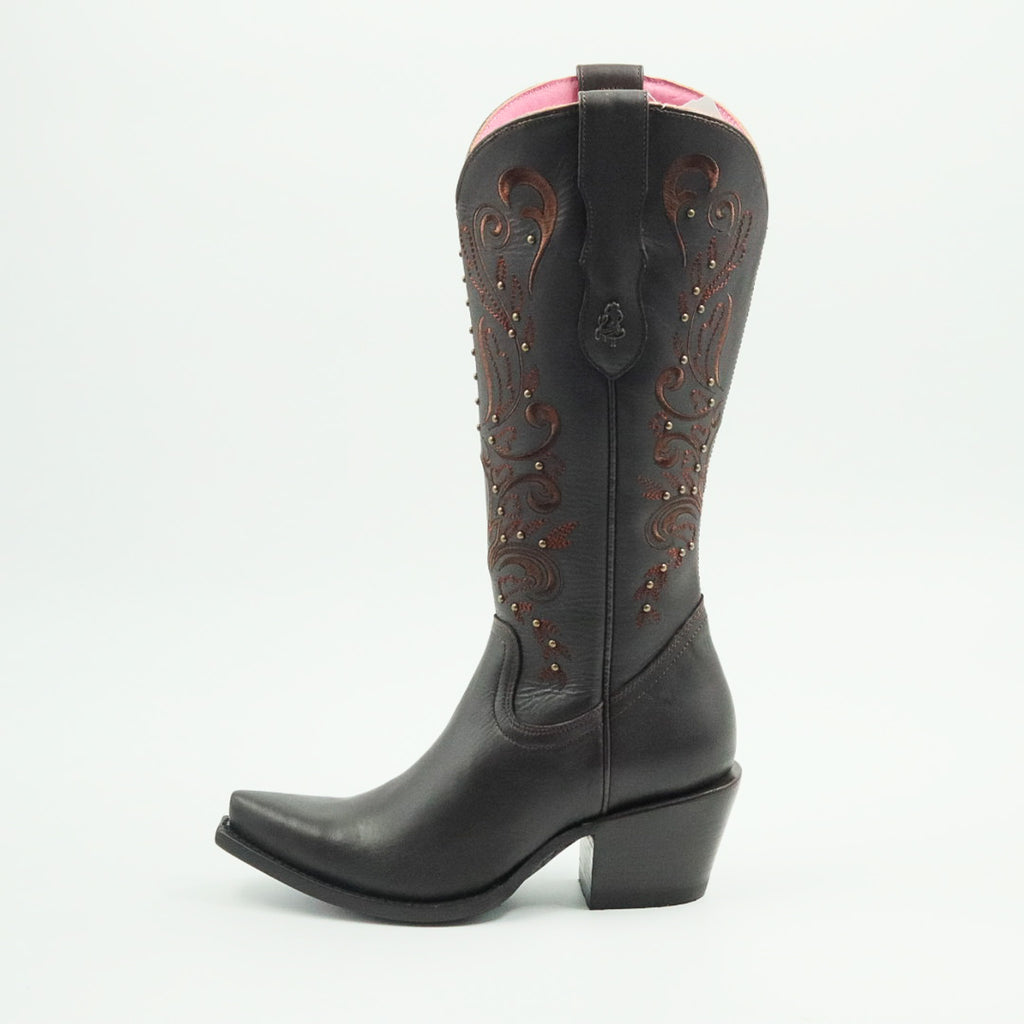 BOTA VAQUERA PARA DAMA DE PIEL MODELO OPERA