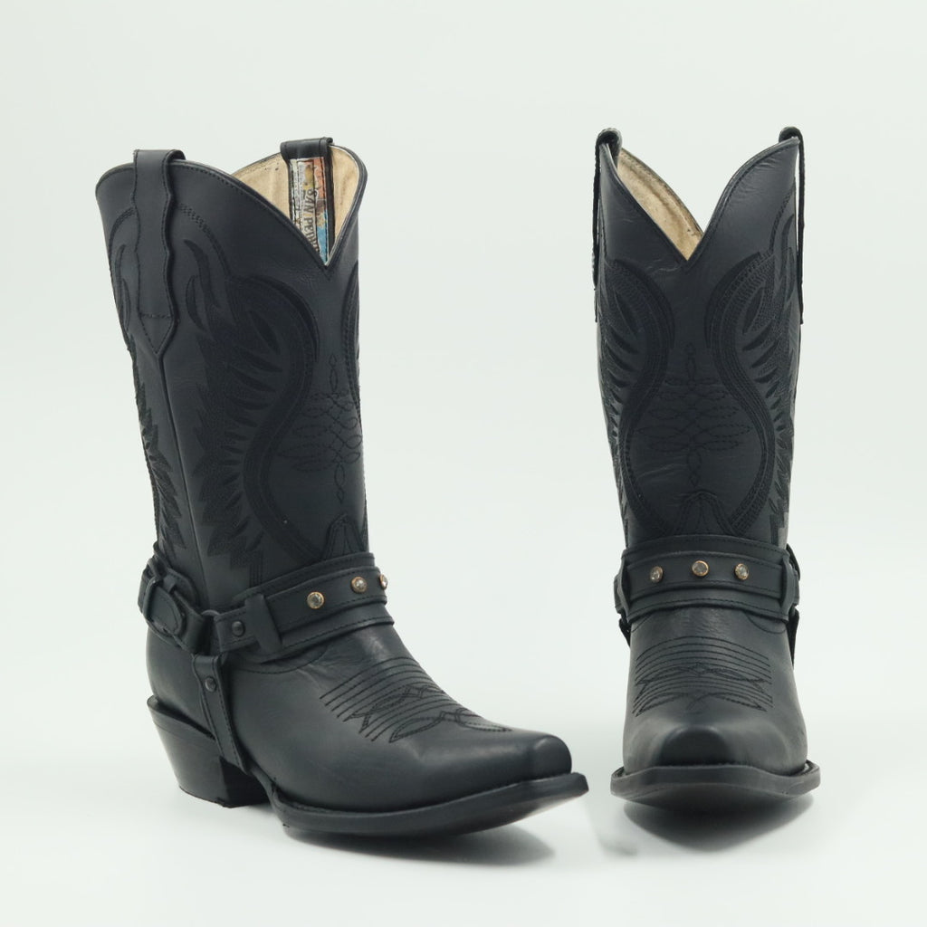 BOTA VAQUERA PARA DAMA DE PIEL MODELO 045 NEGRO