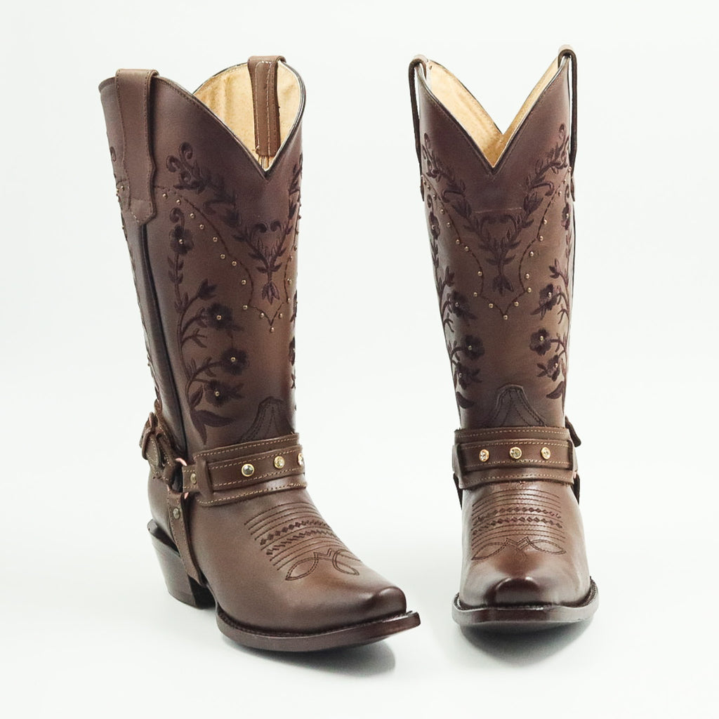 BOTA VAQUERA PARA DAMA DE PIEL MODELO PERA