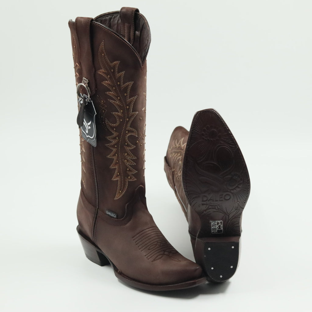 BOTA VAQUERA PARA DAMA DE PIEL MODELO RUBI