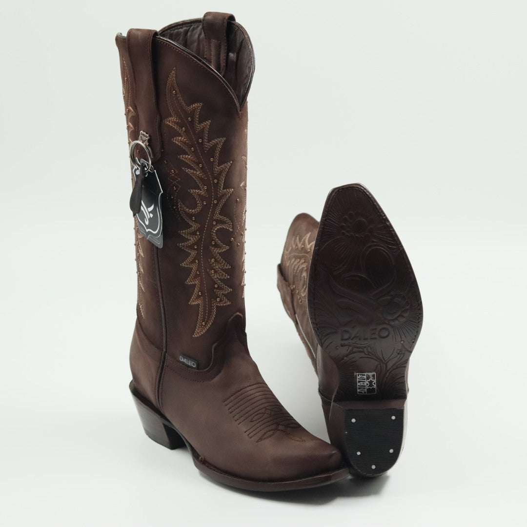 BOTA VAQUERA PARA DAMA DE PIEL MODELO RUBI