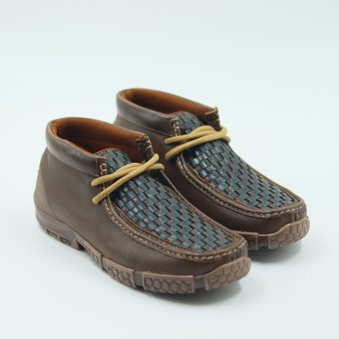 ZAPATO PARA CABALLERO DE PIEL MODELO WALLABI PETATILLO AZUL