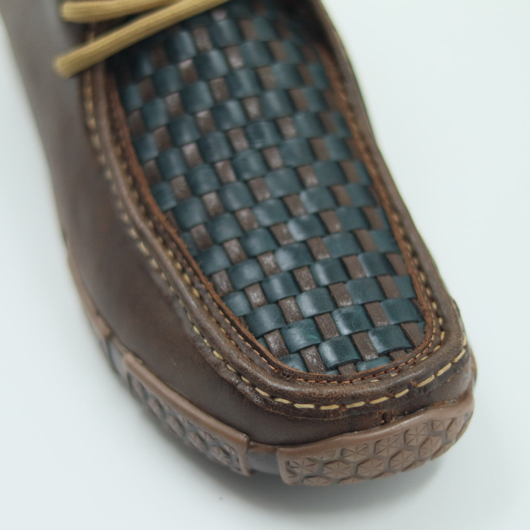 ZAPATO PARA CABALLERO DE PIEL MODELO WALLABI PETATILLO AZUL