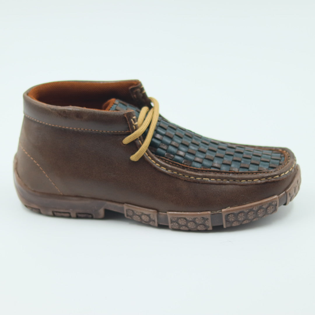 ZAPATO PARA CABALLERO DE PIEL MODELO WALLABI PETATILLO AZUL