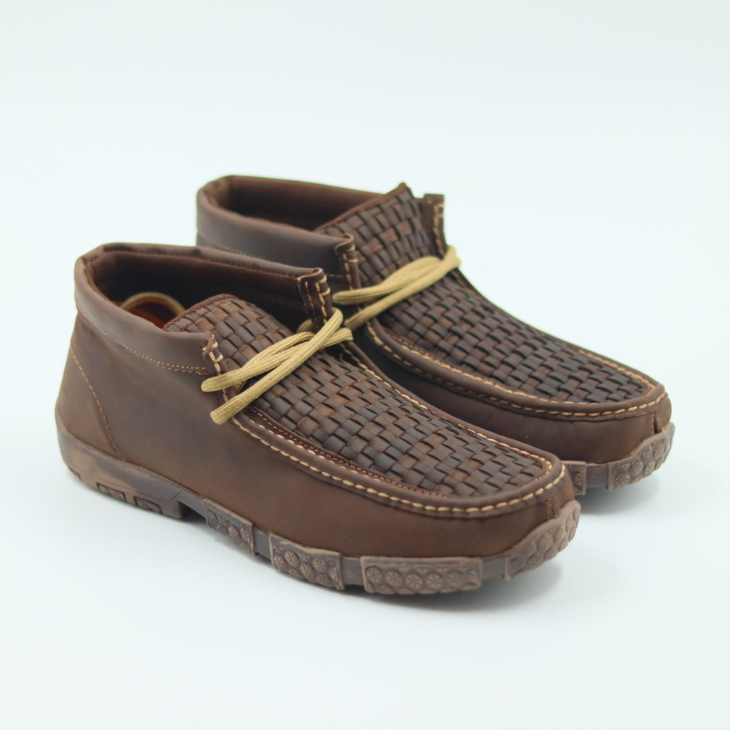 ZAPATO PARA CABALLERO DE PIEL MODELO WALLABI PETATILLO TABACO