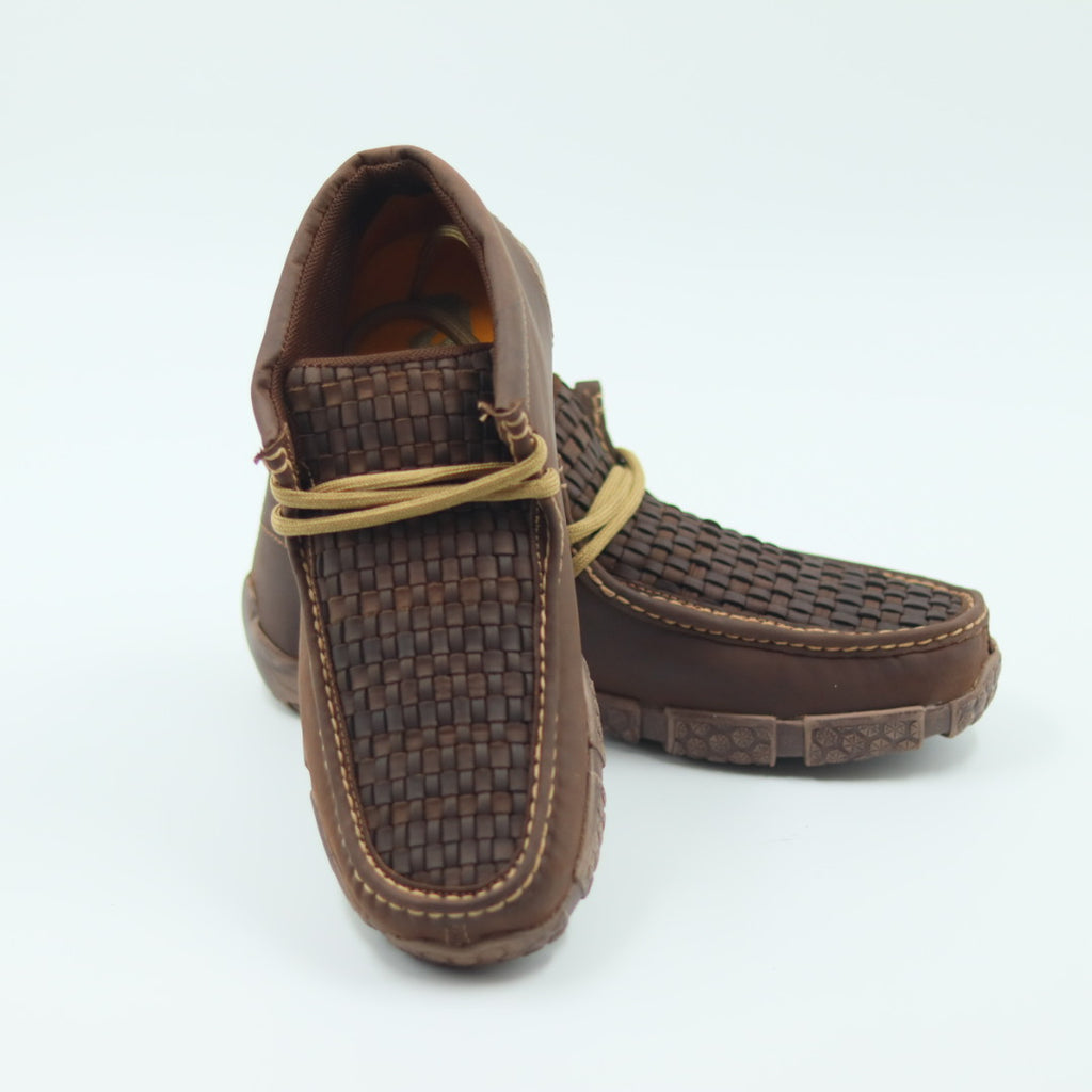 ZAPATO PARA CABALLERO DE PIEL MODELO WALLABI PETATILLO TABACO