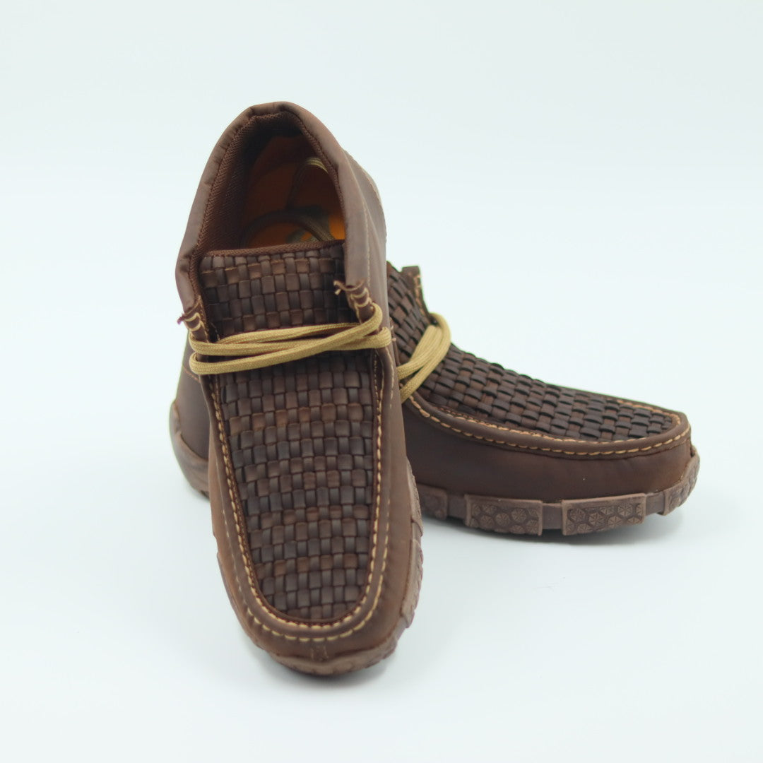 ZAPATO PARA CABALLERO DE PIEL MODELO WALLABI PETATILLO TABACO