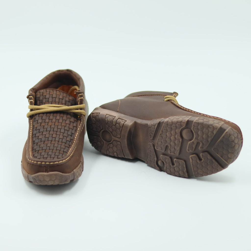 ZAPATO PARA CABALLERO DE PIEL MODELO WALLABI PETATILLO TABACO