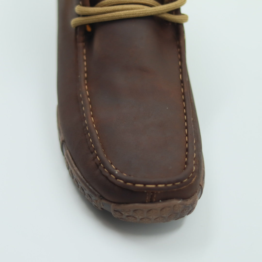 ZAPATO PARA CABALLERO DE PIEL MODELO WALLABI LISO TABACO