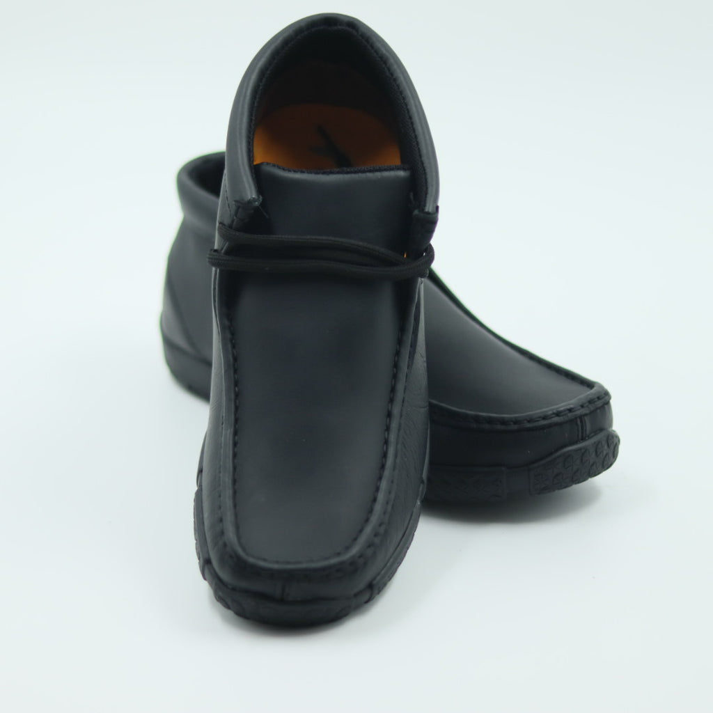 ZAPATO PARA CABALLERO DE PIEL MODELO WALLABI LISO NEGRO