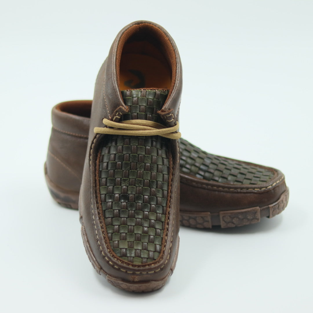 ZAPATO PARA CABALLERO DE PIEL MODELO WALLABI PETATILLO VERDE