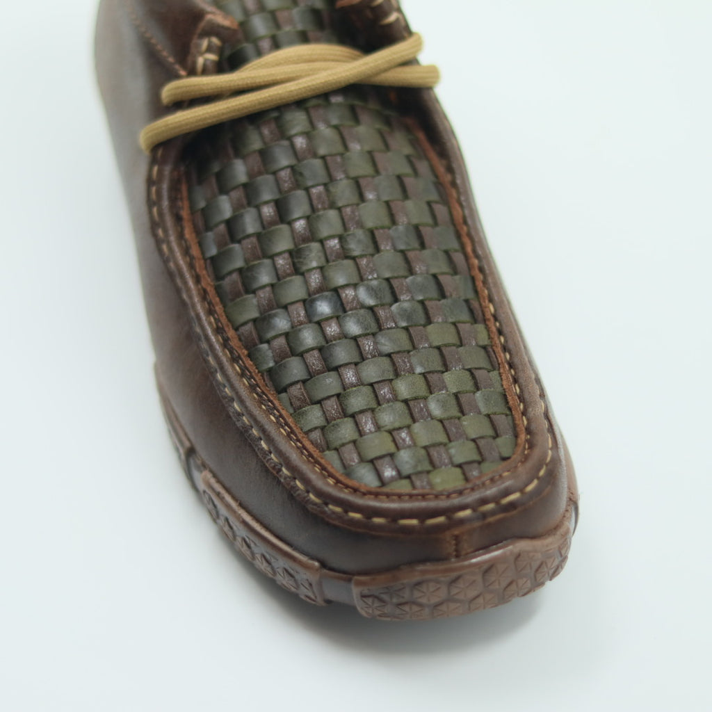 ZAPATO PARA CABALLERO DE PIEL MODELO WALLABI PETATILLO VERDE