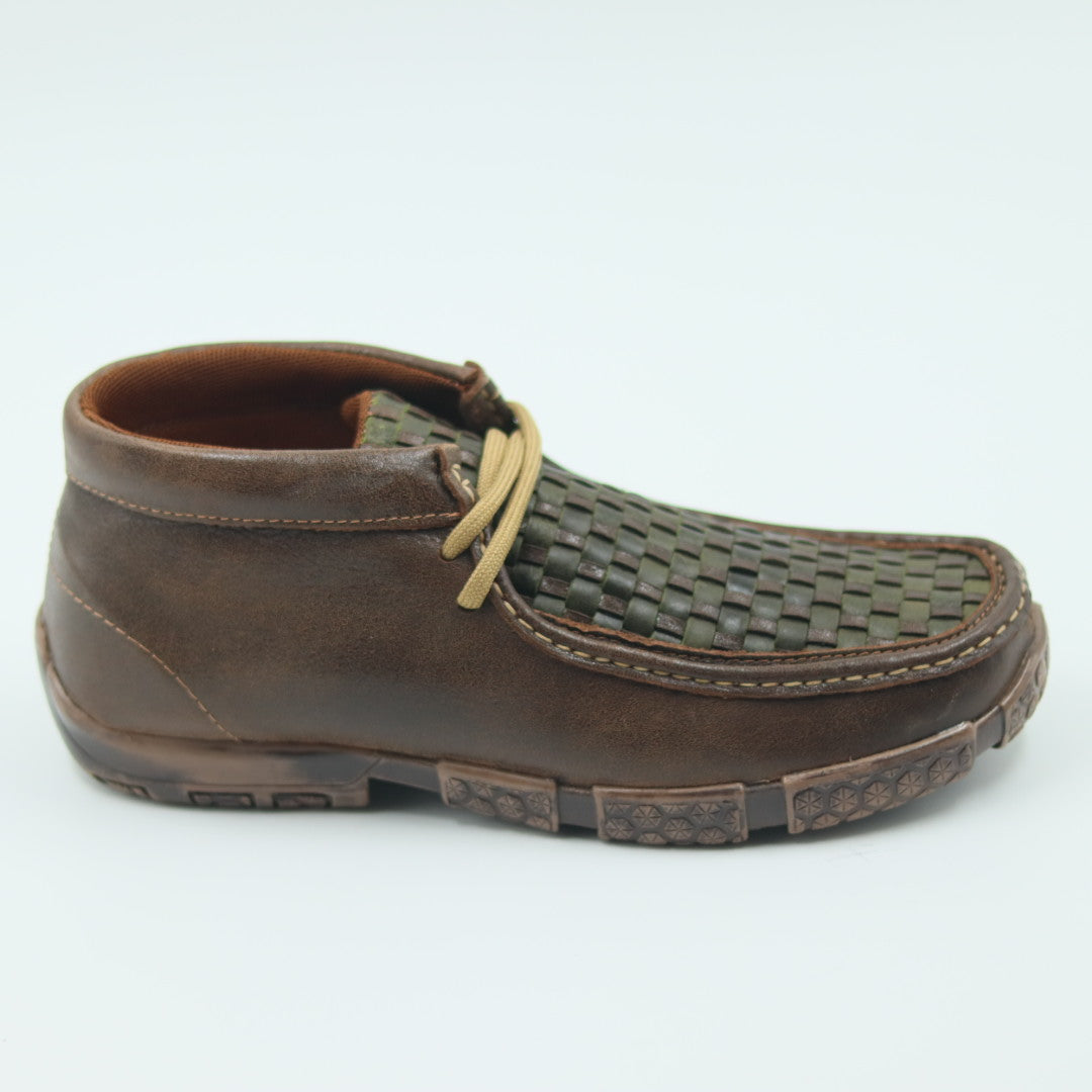 ZAPATO PARA CABALLERO DE PIEL MODELO WALLABI PETATILLO VERDE